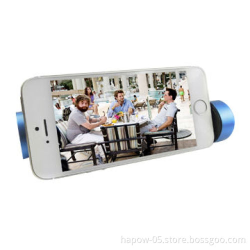 Multifunction metal mobile phone stand comes with power bank and mini speaker